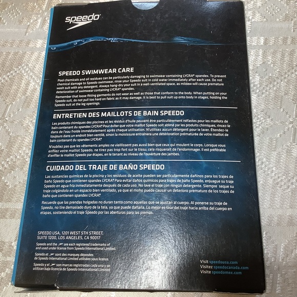 Speedo Swim Trunks Boys Size 26 Age 7-8, Racing Suit PowerPlus Jammer Navy - Picture 12 of 15